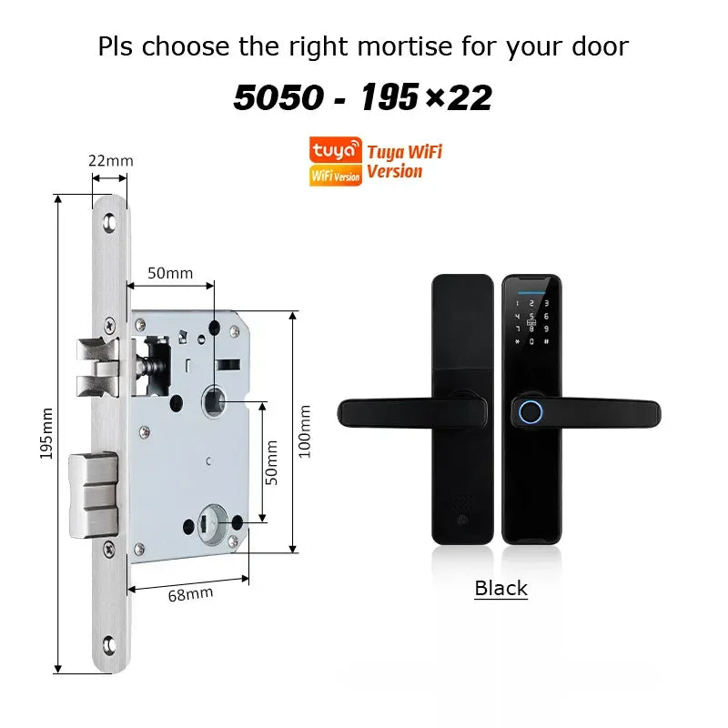  Smart Lock con WiFi y App Tuya