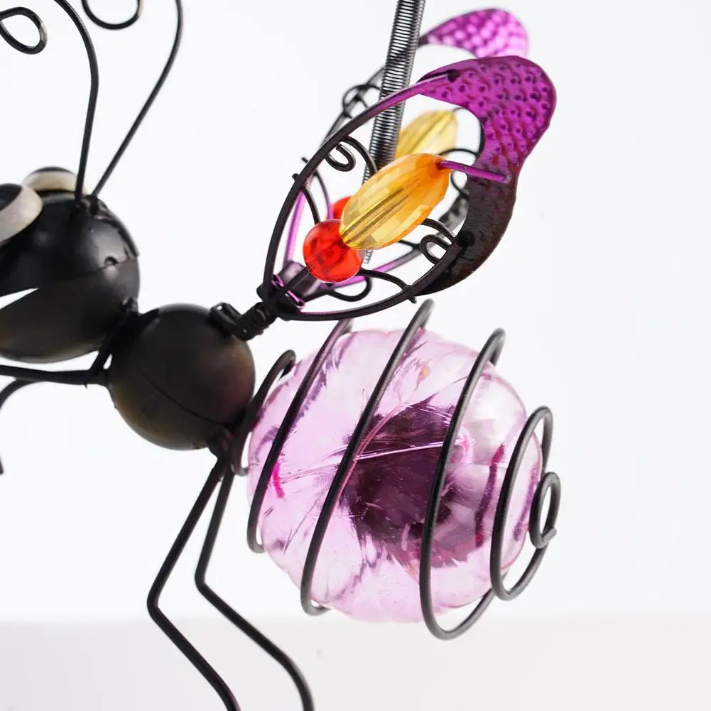 Solar Iron Insect Statue