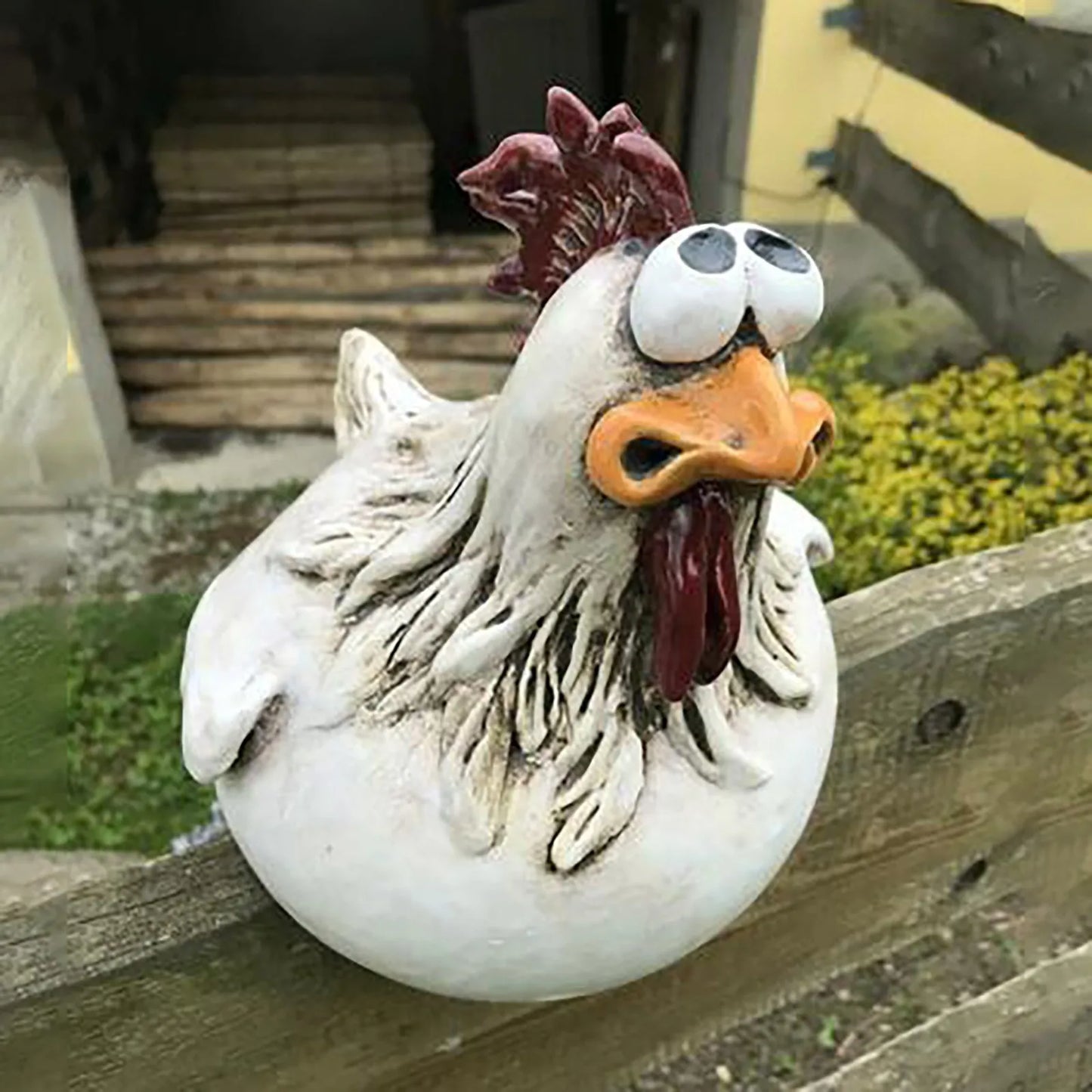 Funny Chicken Fence Décor