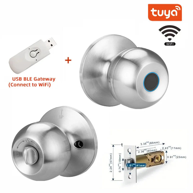 Smart Door Lock – Biometric Fingerprint & Keyless Entry with Tuya App