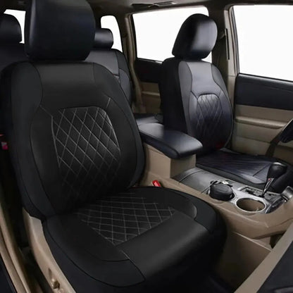 All-Season Quilted PU Leather Car Seat Cover