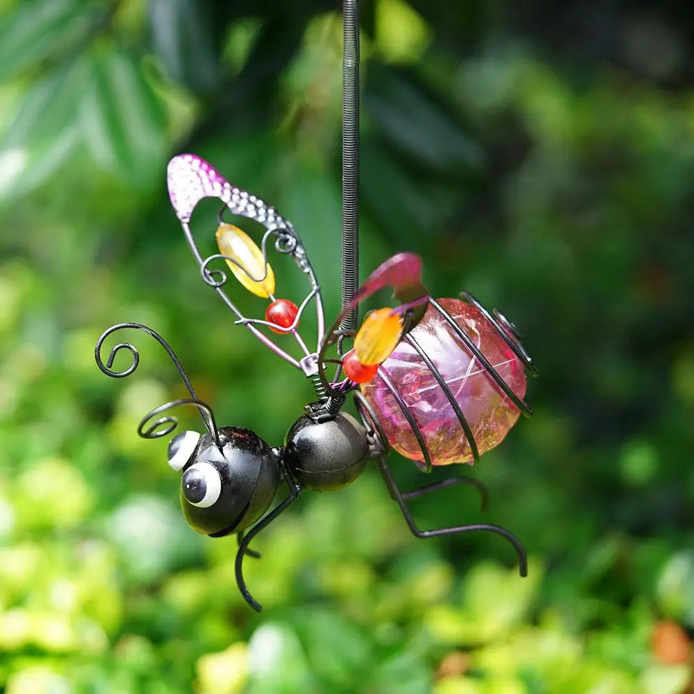 Solar Iron Insect Statue