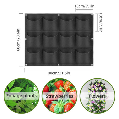 49 Pockets Hanging Vertical Wall Mounted Grow Bags