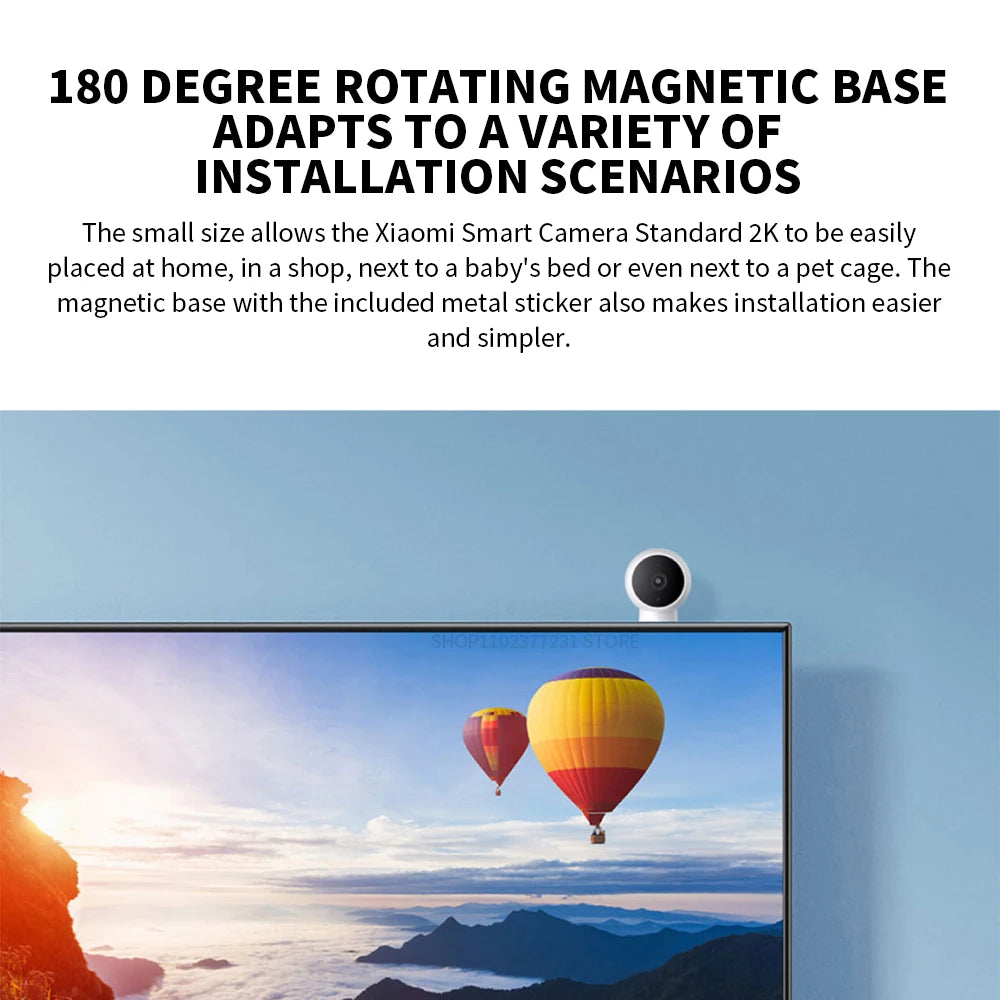 2K HD WiFi Home Security Camera with Night Vision