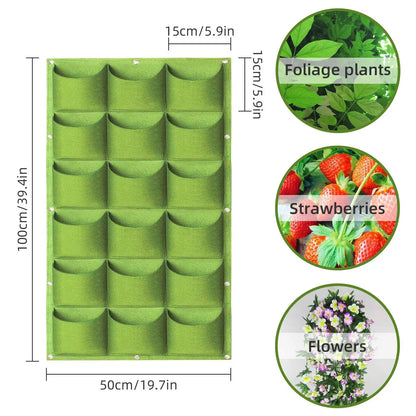 49 Pockets Hanging Vertical Wall Mounted Grow Bags