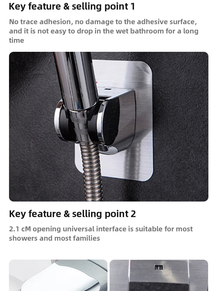 Soporte universal ajustable para cabezal de ducha