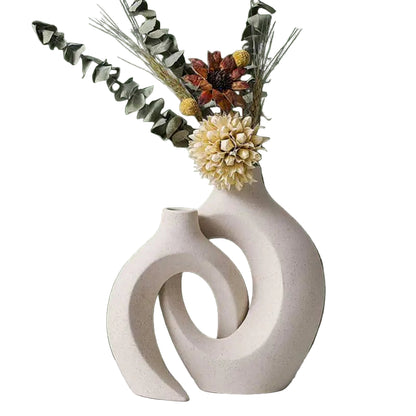 European Ceramic Vase Set