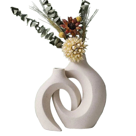 European Ceramic Vase Set