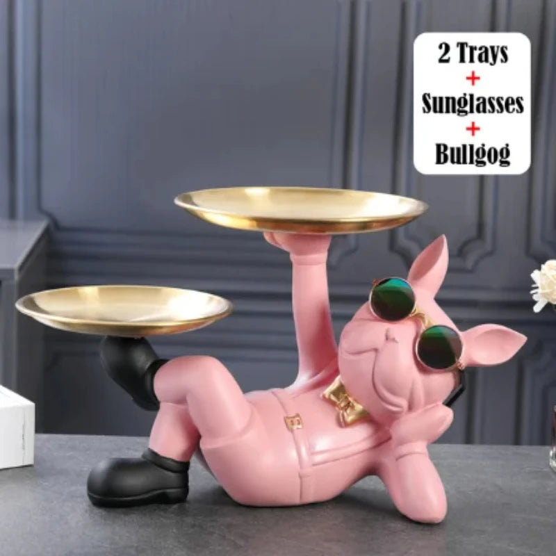 Bulldog Figurine – Cool Resin Dog Statue for Home & Office Décor