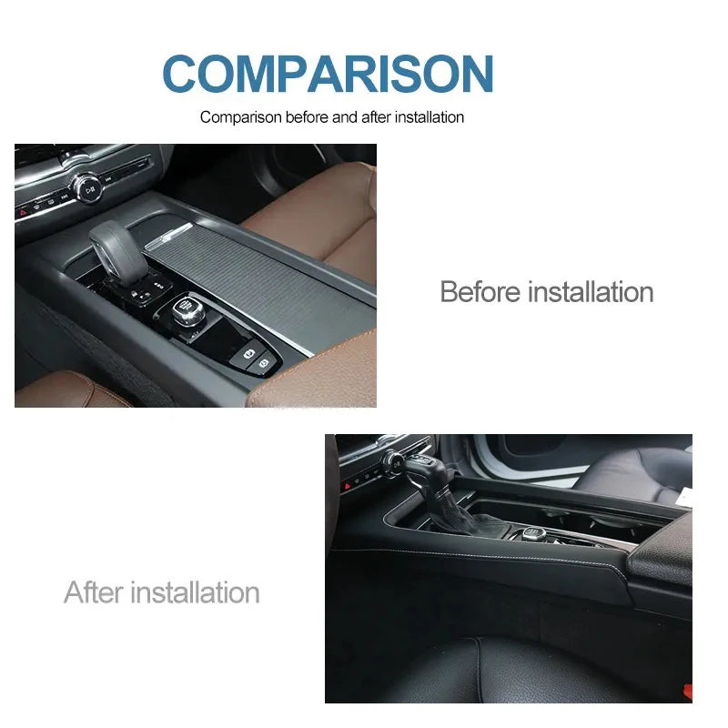 Central Control Gear Shift Panel Leather Decorative Frame