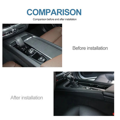 Central Control Gear Shift Panel Leather Decorative Frame