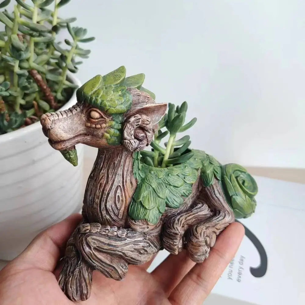 Creative Dragon Tree Resin Planter