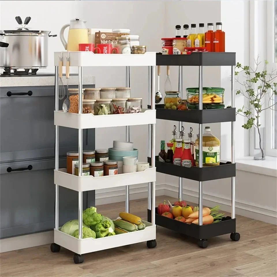 3/4-Tier Rolling Storage Cart