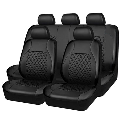 All-Season Quilted PU Leather Car Seat Cover