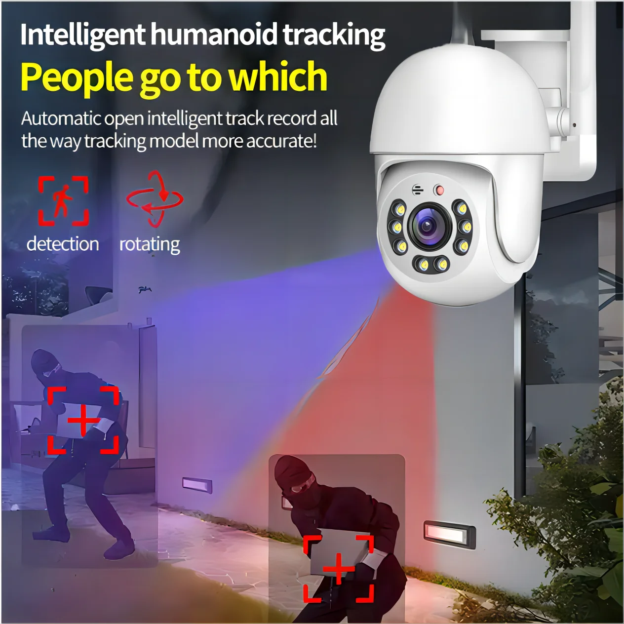 4MP PTZ WiFi Security Camera