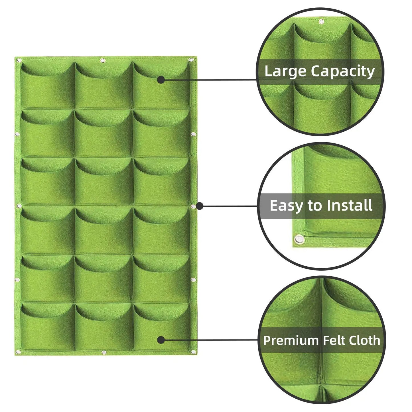 49 Pockets Hanging Vertical Wall Mounted Grow Bags