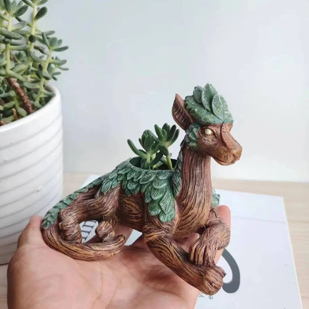 Creative Dragon Tree Resin Planter